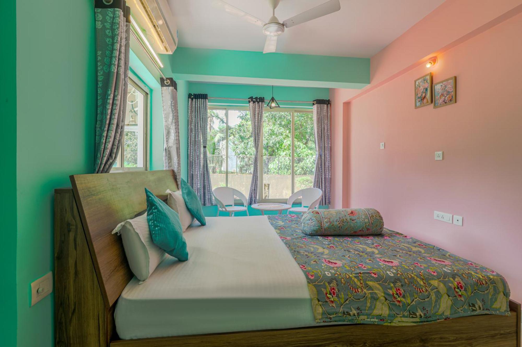 4Bhk Sparkling Apartment Near Beach Pool & Bar 2Bhkx2 Vagator Quarto foto